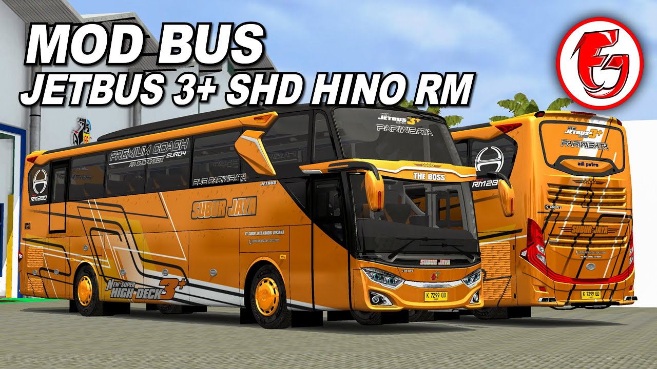 SHARE MOD BUSSID JETBUS 3+ SHD HINO RM TERBARU!! | Bus Simulator Indonesia