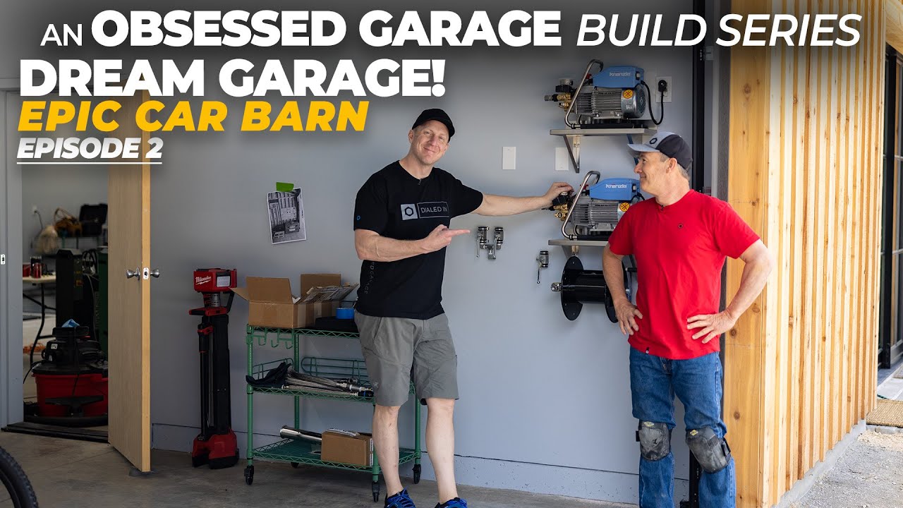EPIC Car Barn Build Series | A DREAM Custom Garage - E2: Nussbaum Jumbo Lifts & Pressure Washer!