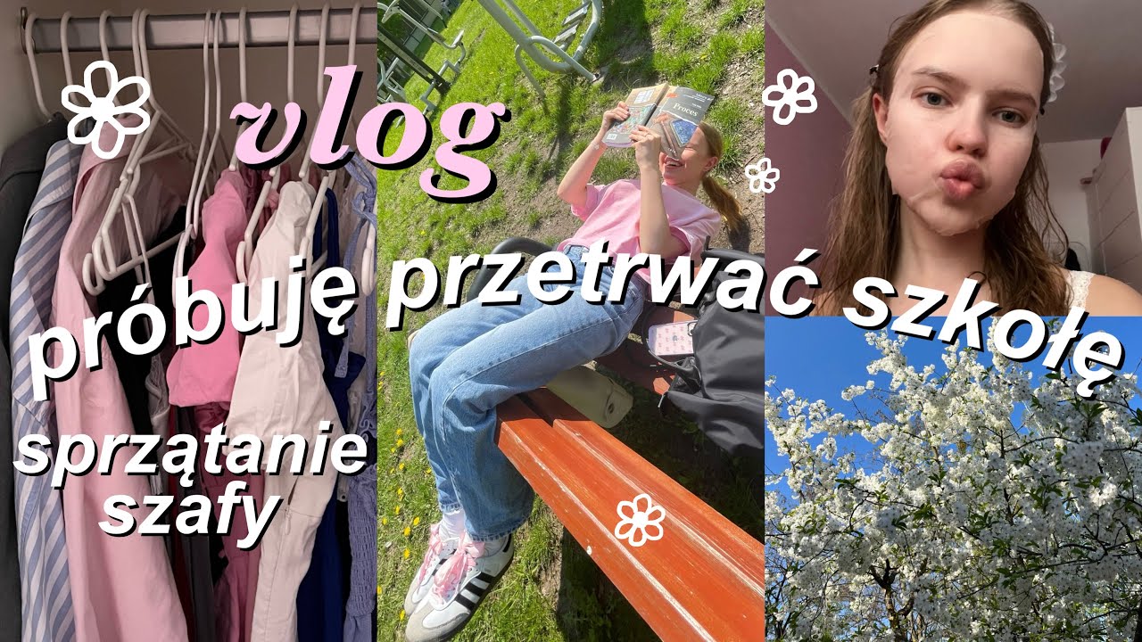 domowy vlog💌🍓 pr&oacute;buję przetrwać szkołę, sprzątanie szafy