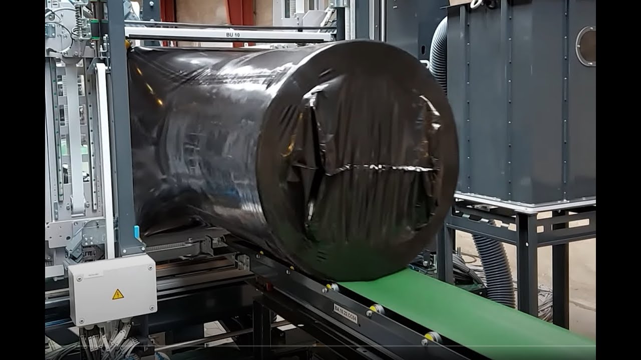 Packaging of nonwoven rolls - RoRo StretchPack XL S2 R installation - Tentoma