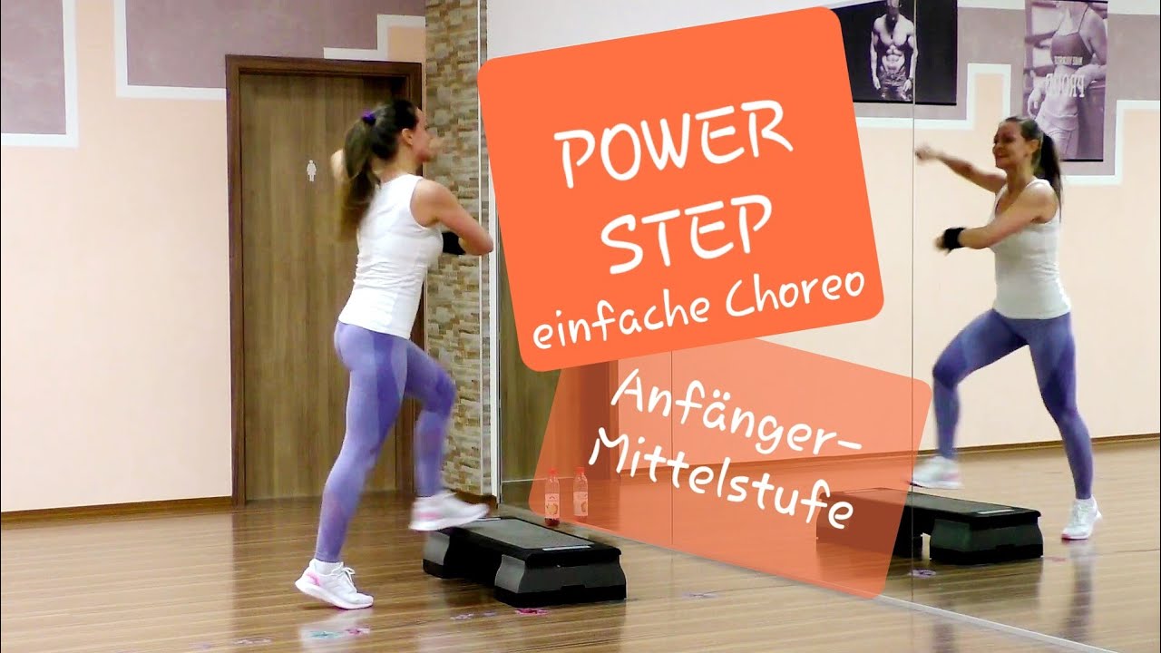 Power Step für Anfänger bis Mittelstufe, easy step choreo, Step AF-MS,  step beginner - intermediate