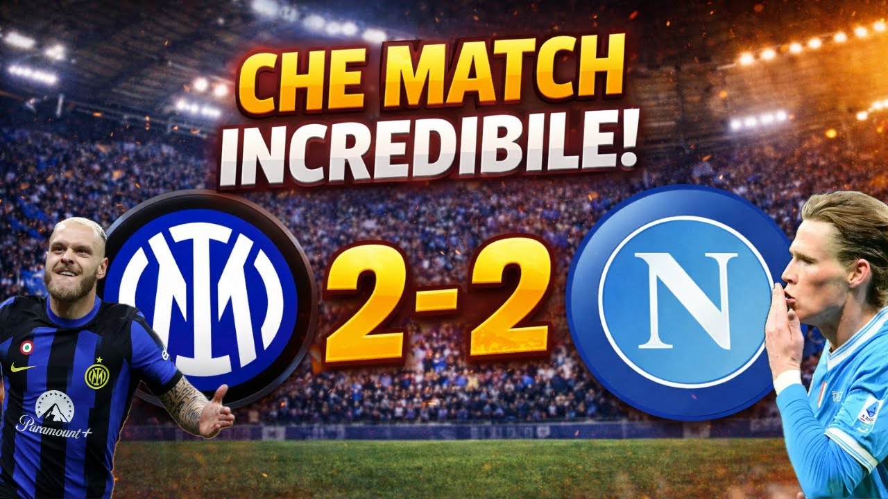 PARTITA DA SCUDETTO  FOLLE TRA INTER E NAPOLI ! LA SALVA LUI!
