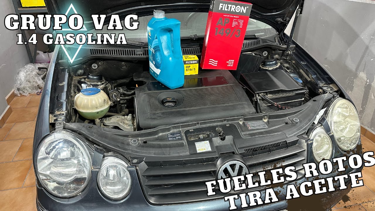 Mantenimiento cambio aceite y filtros Polo 1.4 gasolina