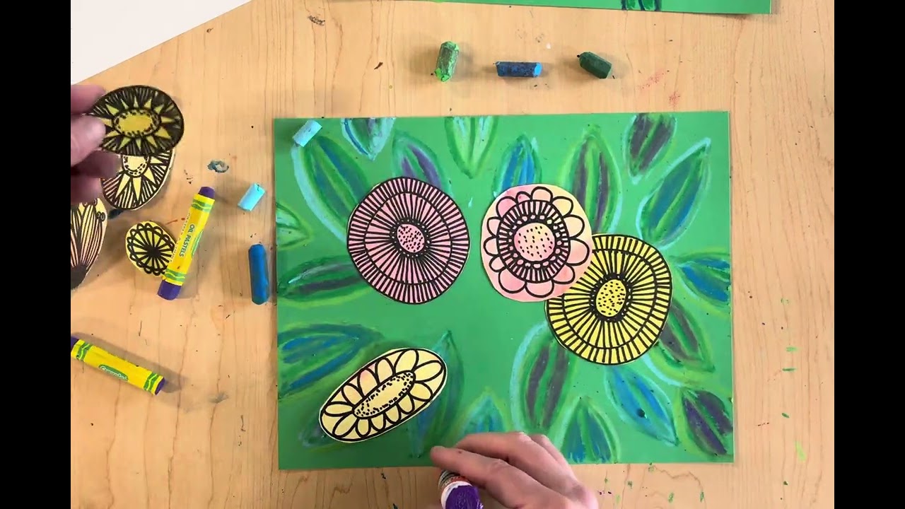 Spring Flowers collaging 