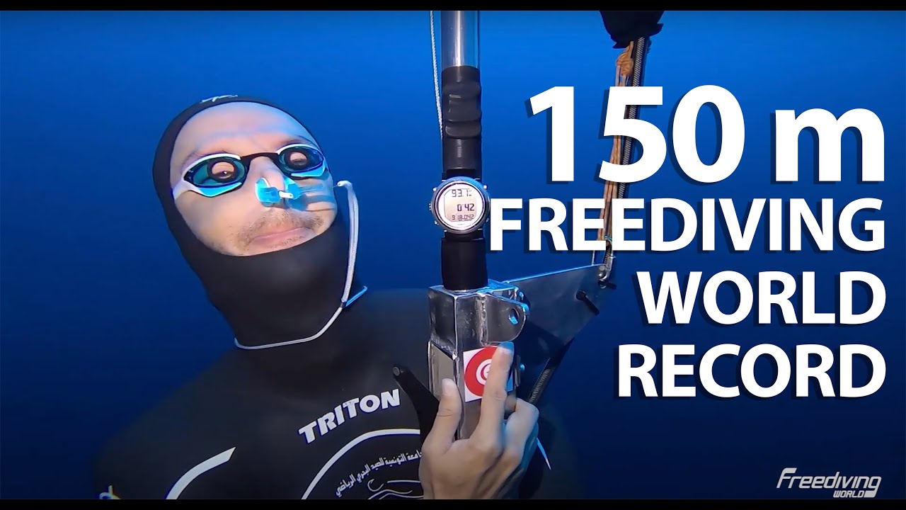 FREEDIVING WORLD RECORD 150m by WALID BOUDHIAF