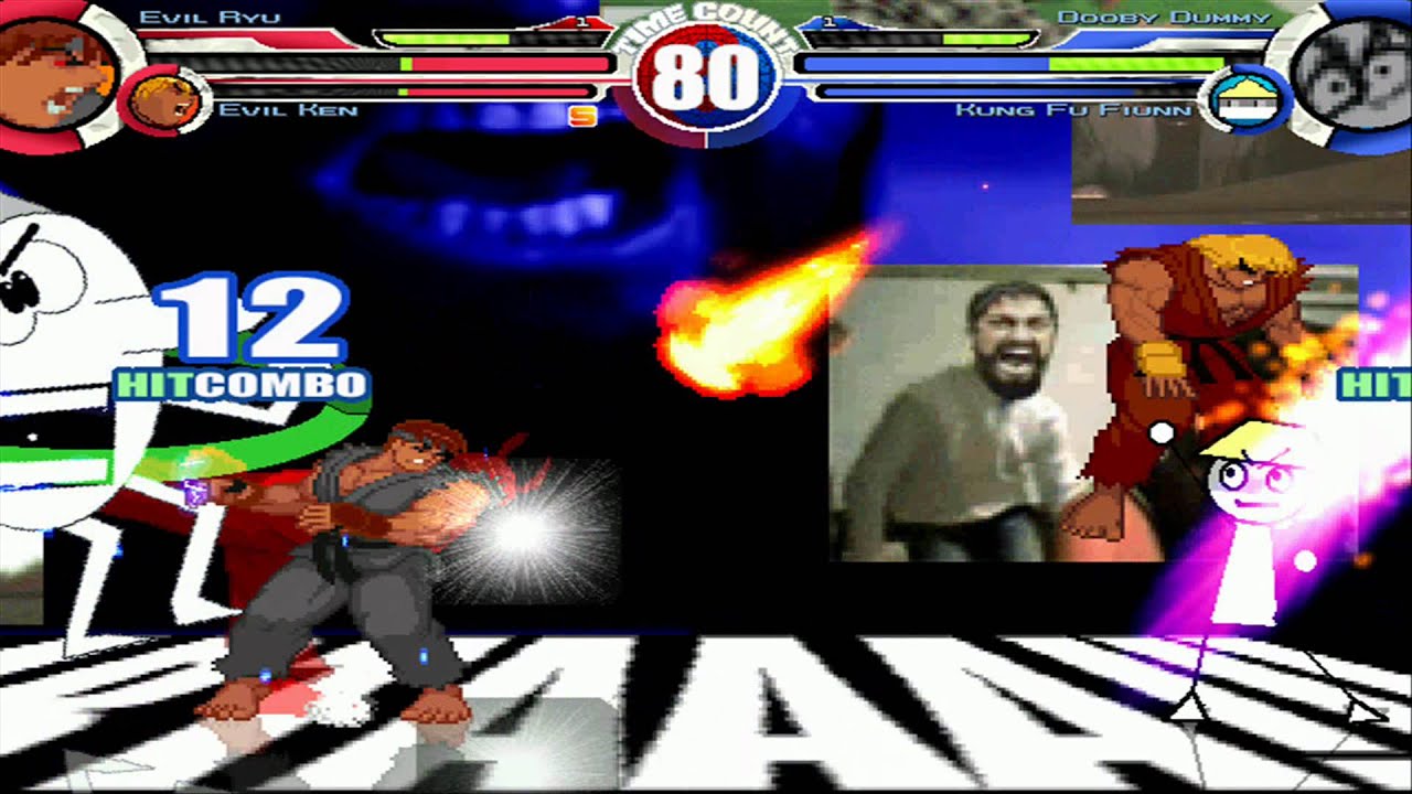 Evil Ryu & Evil Ken vs Dooby Dummy & Kung Fu Fiunn MUGEN Battle!!!