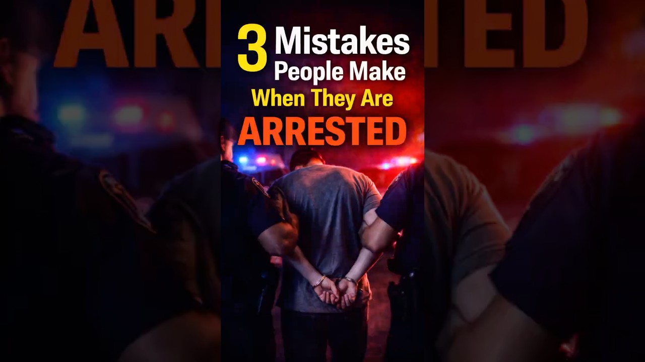 3 Mistakes People Make When They Are Arrested