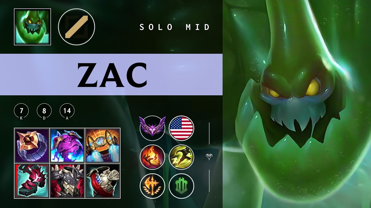 Zac Mid vs Sylas - NA Master Patch 25.22