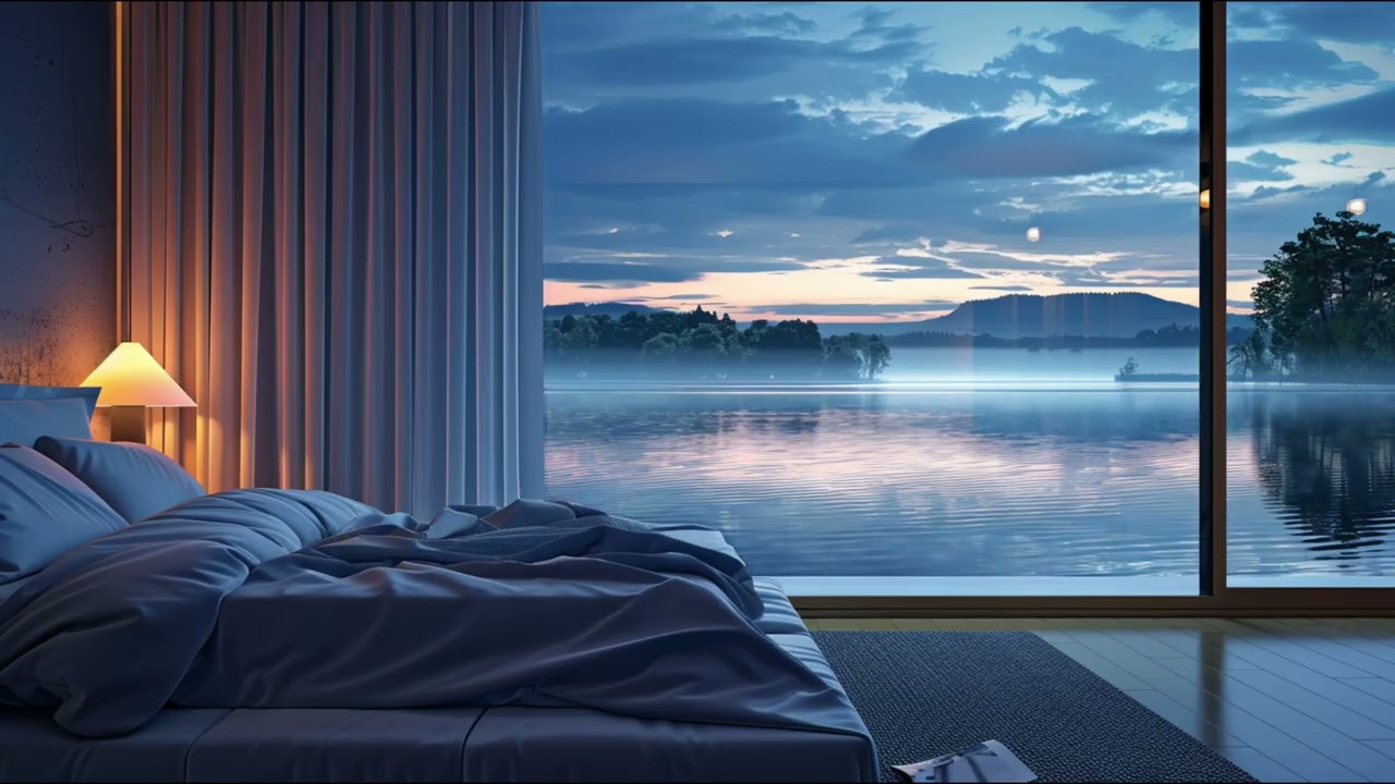 Deep Sleep Piano | Peaceful Lake Bedroom Sleep Music (3 Hours)