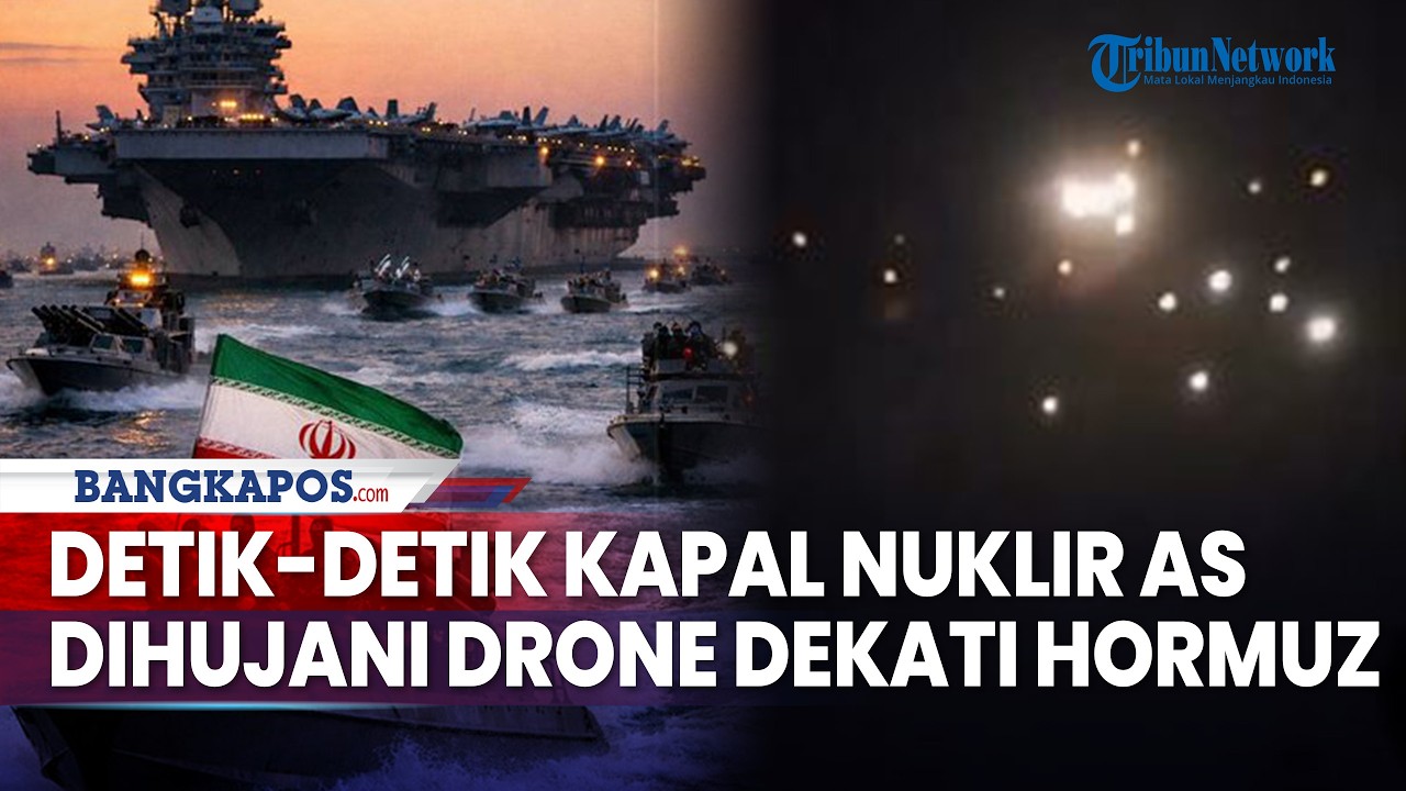Detik-detik Kapal Nuklir USS Abraham Lincoln Kabur Dihujani Drone IRGC saat Dekati Selat Hormuz