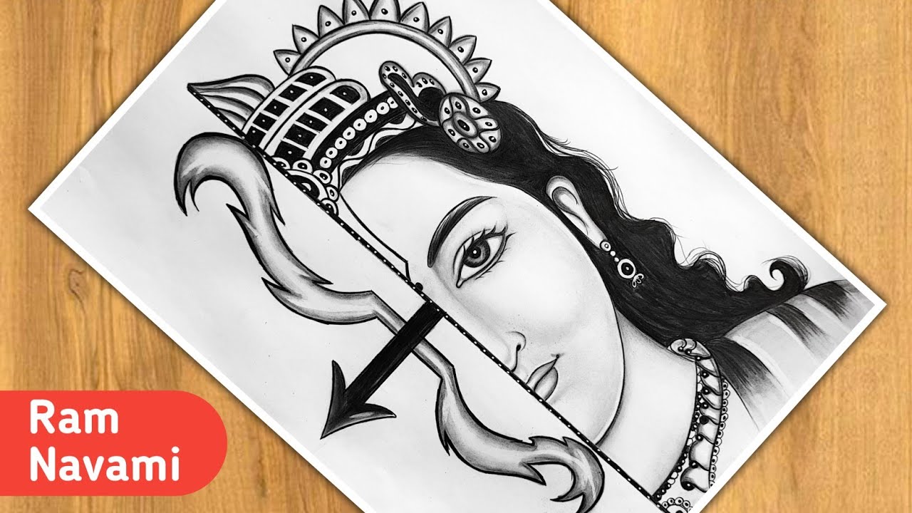 Ram Drawing | Ram Navami Drawing Step By Step | Shree Ram Drawing Easy | Ram Bhagwan Drawing