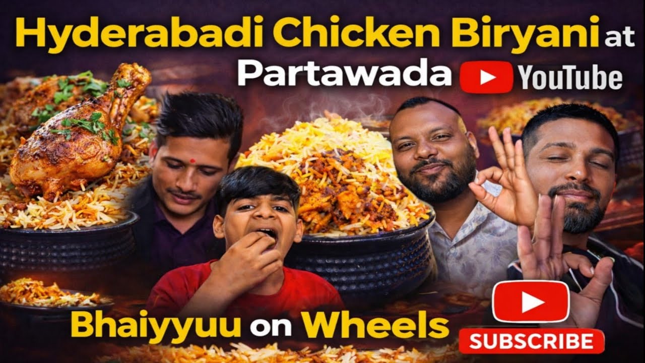 Best Hyderabadi Biryani in Partawada | Taste Aisa Ki Ungliya Chat Te Reh Jaoge! 😋#bhaiyyuuonwheels 
