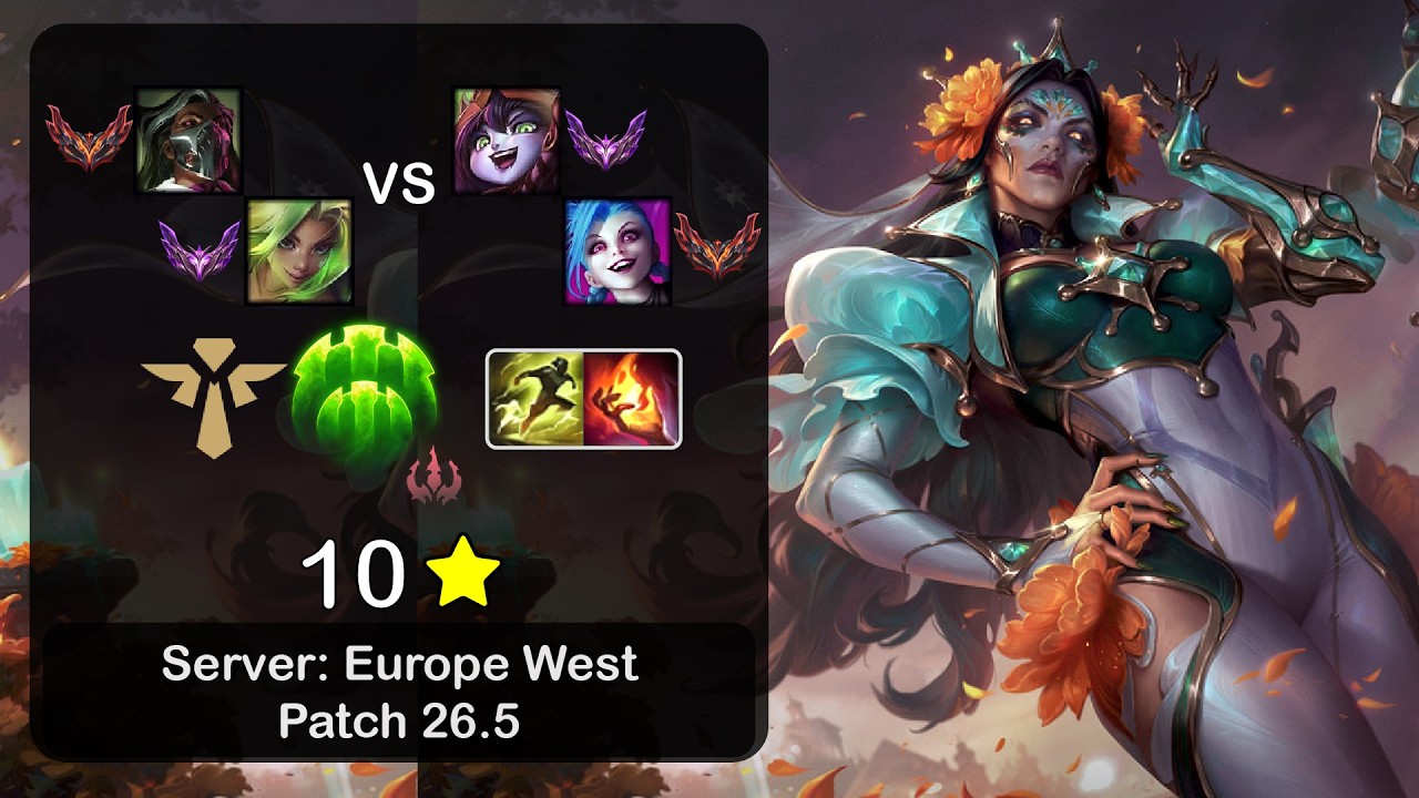 Renata Glasc Support + Zeri vs Lulu + Jinx - EUW GrandMaster - Patch 26.5
