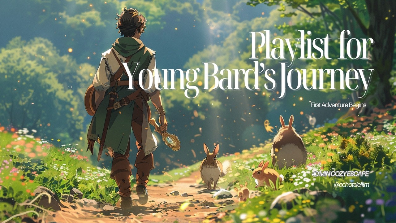 Become the Bard: Ghibli-Inspired Magical Journey | Cozy Fantasy Ambience 40 Minutes (No Talking)