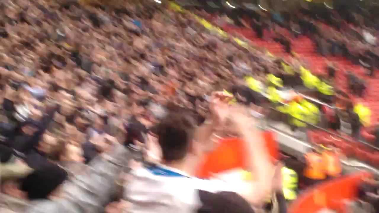 Newcastle Fans at Man United (7/12/13) - reaction at full time