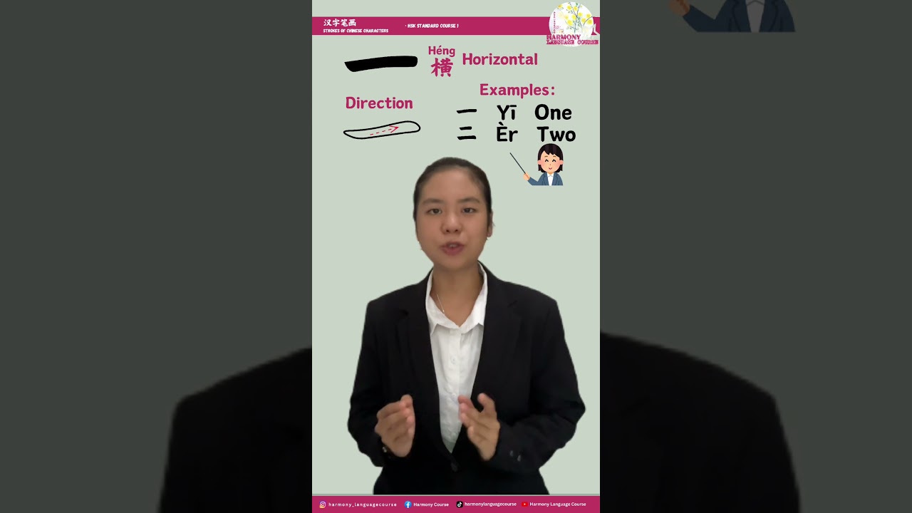 The Horizontal Stroke: 横 (H&eacute;ng) #learnchinese #chineseforbeginners #freechineseclasses #chinese