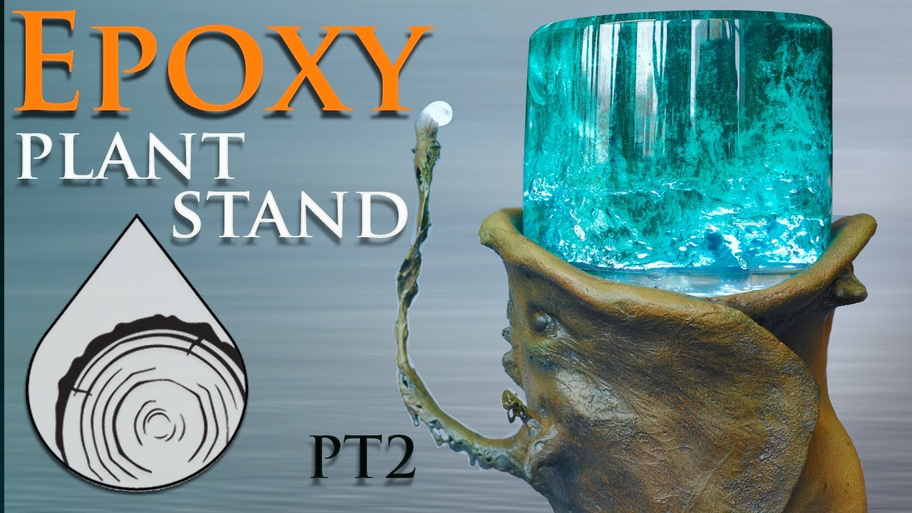Epoxy plant stand PT2 | epoxy LED light | how to make fibreglass form