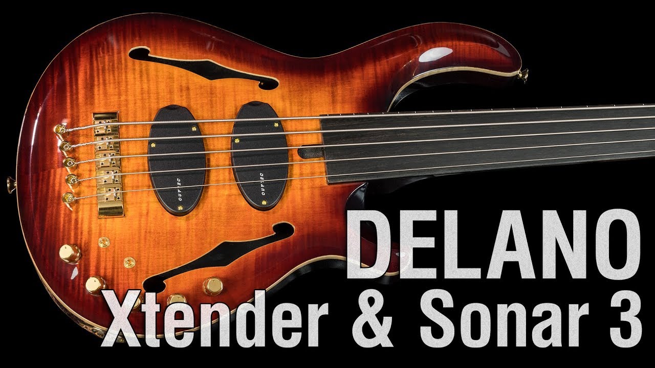 Delano Xtender + Sonar 3 // Mensinger Joker B Fretless Hollowbody
