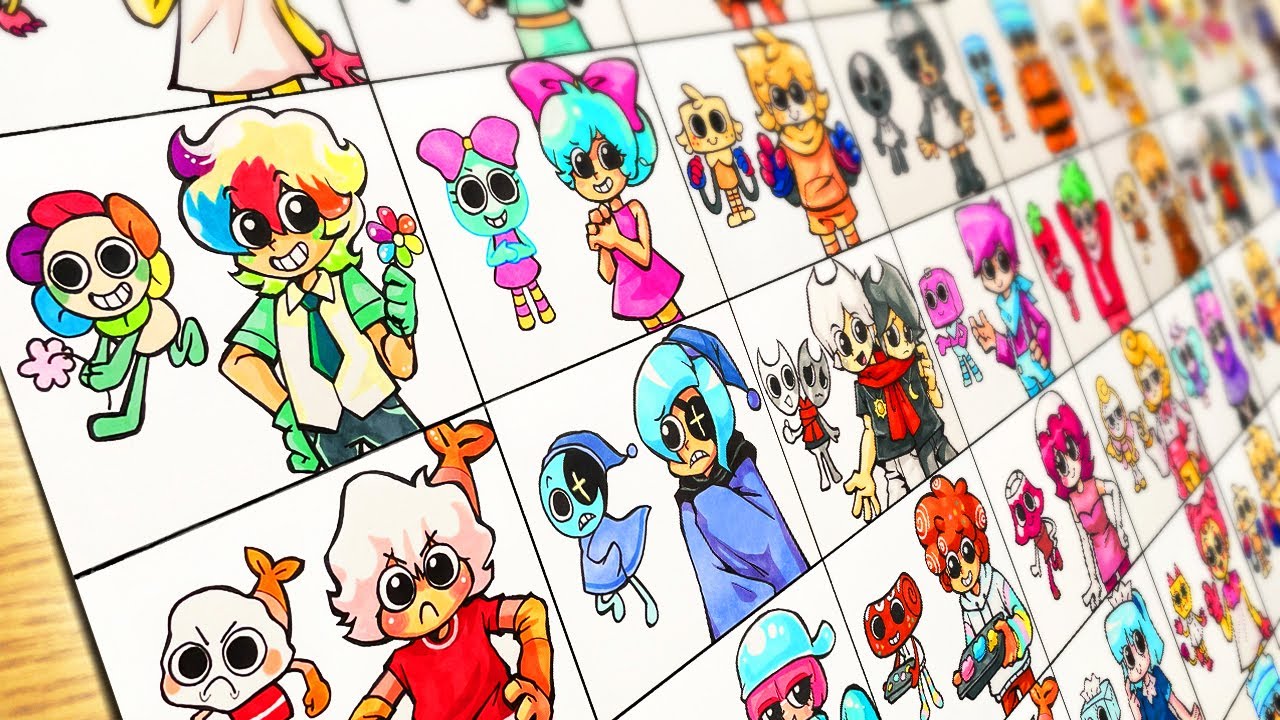 Drawing Dandy's World but Human All Characters - Toons VS Human [ROBLOX] Real Life