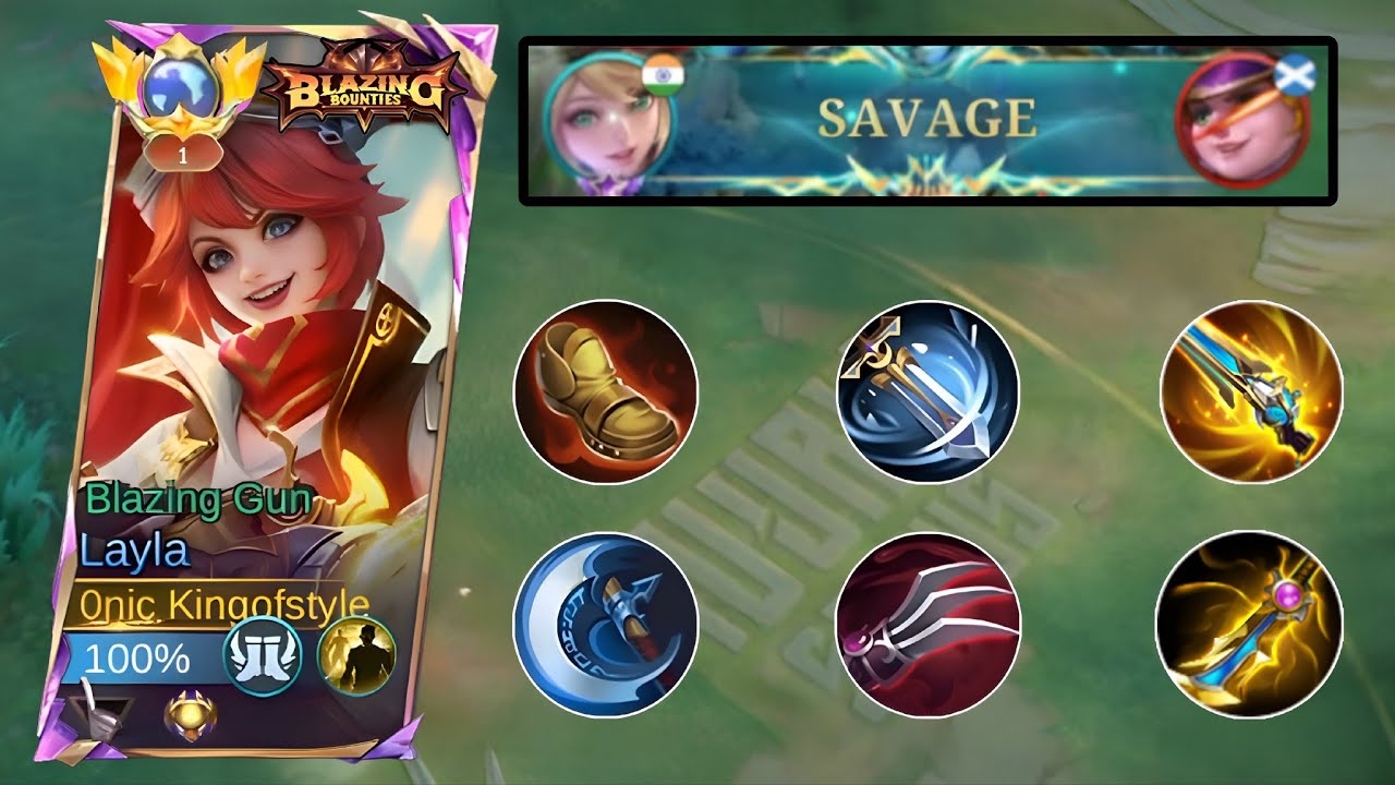 SAVAGE!! LAYLA SOLO HIGH RANK MATCH NEW BROKEN DAMAGE BUILD! - MLBB