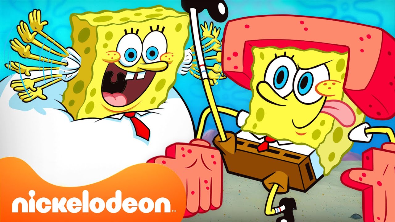 SpongeBob heeft talent! | 30 minuten van zijn beste skills en verrassingen | Nickelodeon Nederlands