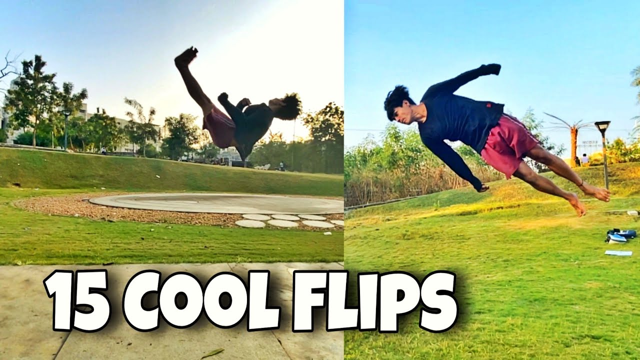 15 Cool Flips on Grass - You Should Learn !