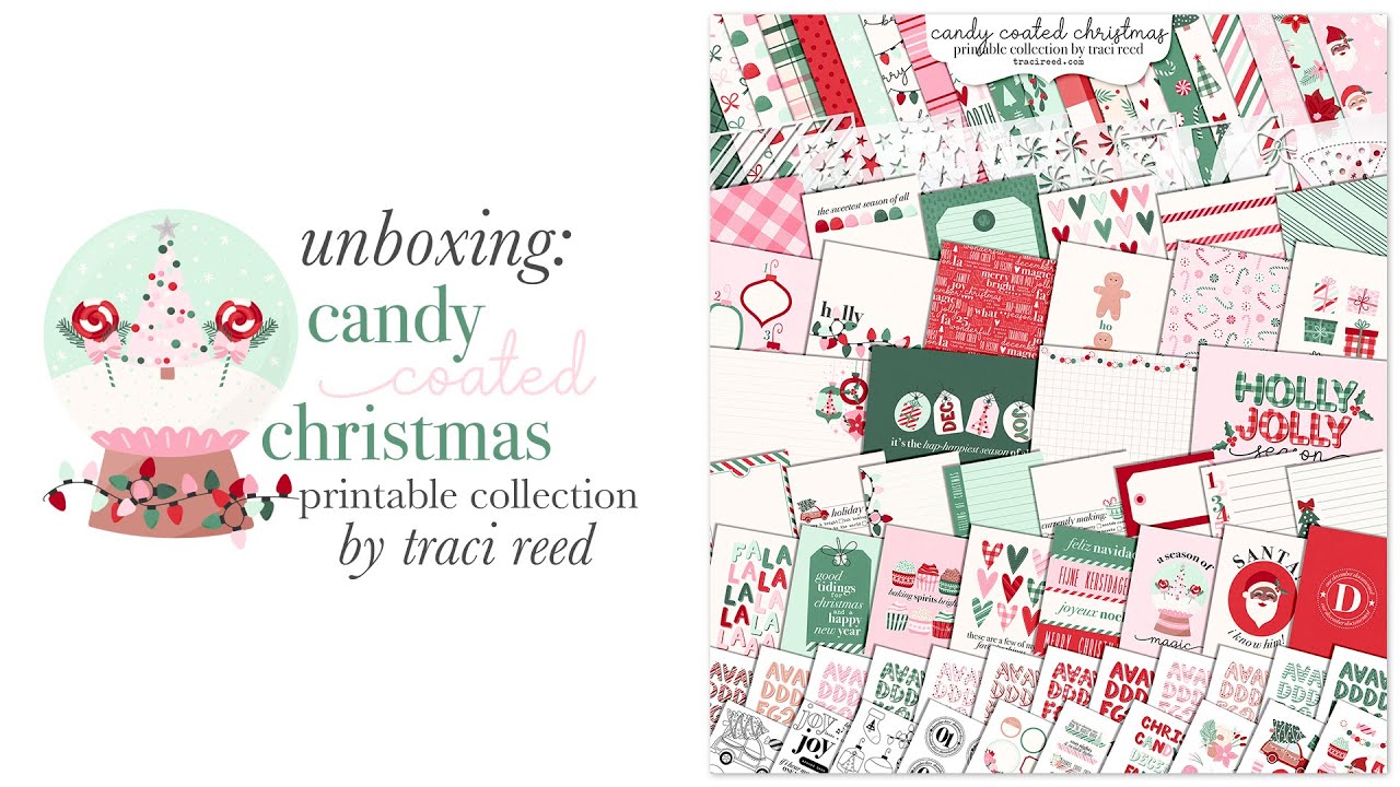 Unboxing the Candy Coated Christmas Digital/Printable Collection by Traci Reed!