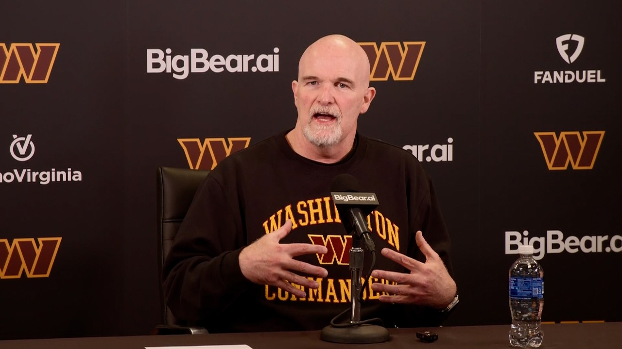 Dan Quinn discusses Commanders' 2025 season, new coordinators in postseason presser