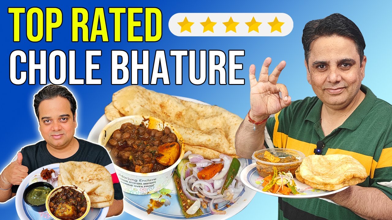 Best Chole Bhature in Delhi ! Chole Bhature Comparison ! Delhi Street Food !  Street Food India