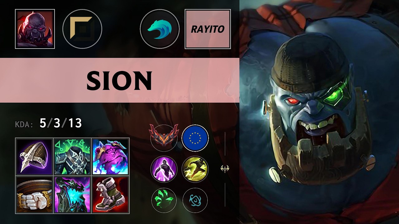 (LUP Rayito) Sion Top vs Malphite - EUW Grandmaster Patch 26.12