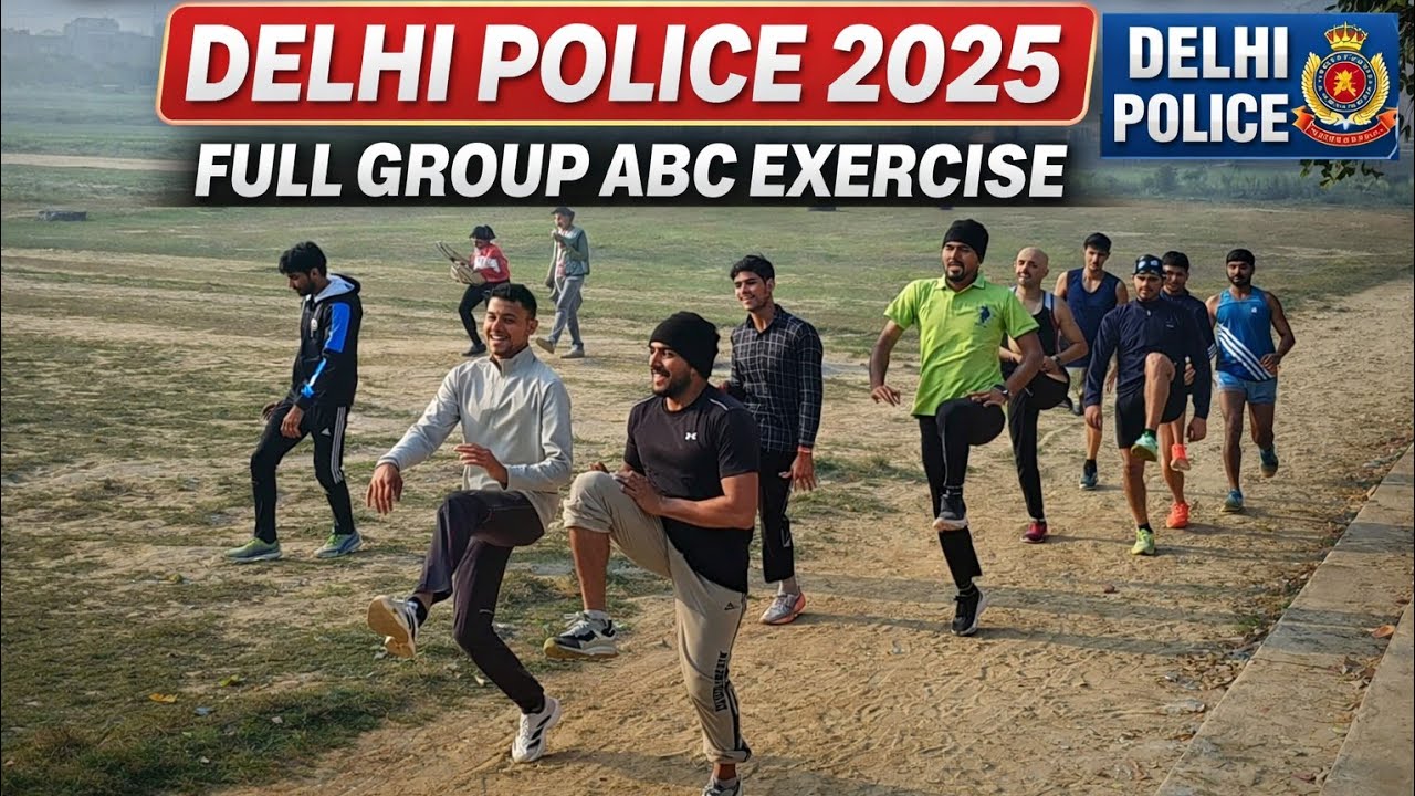 Delhi Police 2025 Physical 💪 Full Group ABC Exercise Gaurav Kumar 