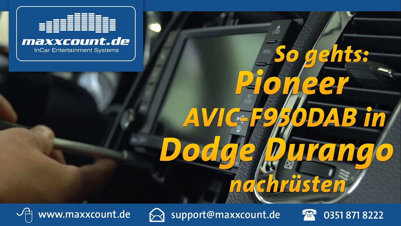 Radioeinbau Pioneer AVIC-F950DAB in Dodge Durango - CAN-Bus PAC RP4-CH11 - maxxcount.de Einbau-Video