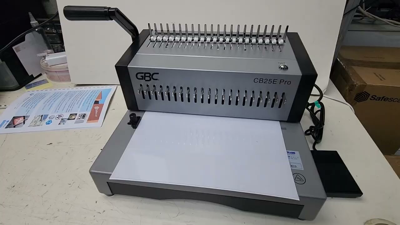 GBC CB25E PRO 最新型號膠圈電釘裝機 產品示範和安裝說明