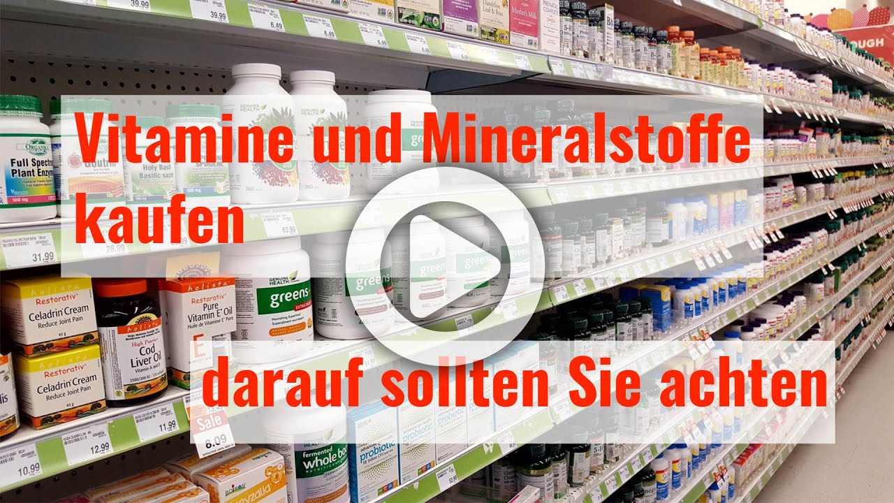 Vitamine und Mineralstoffe kaufen - darauf sollten Sie achten
