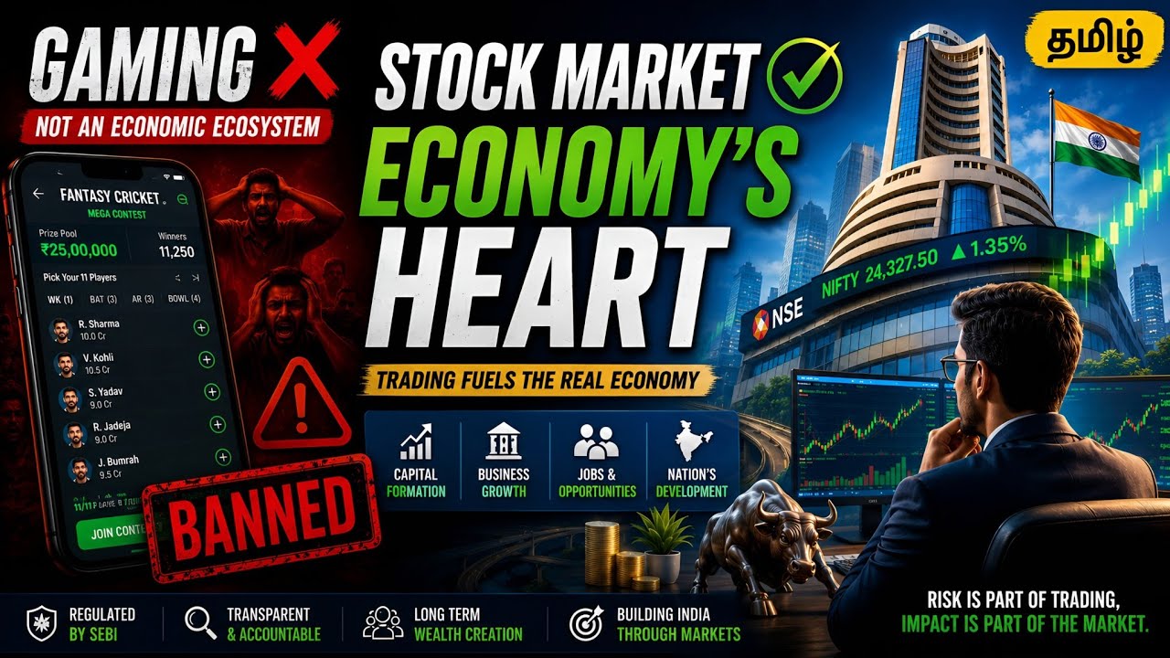 Fantasy Games Ban vs Stock Market Trading | Why One Got Banned & The Other Survived ? | தமிழ்