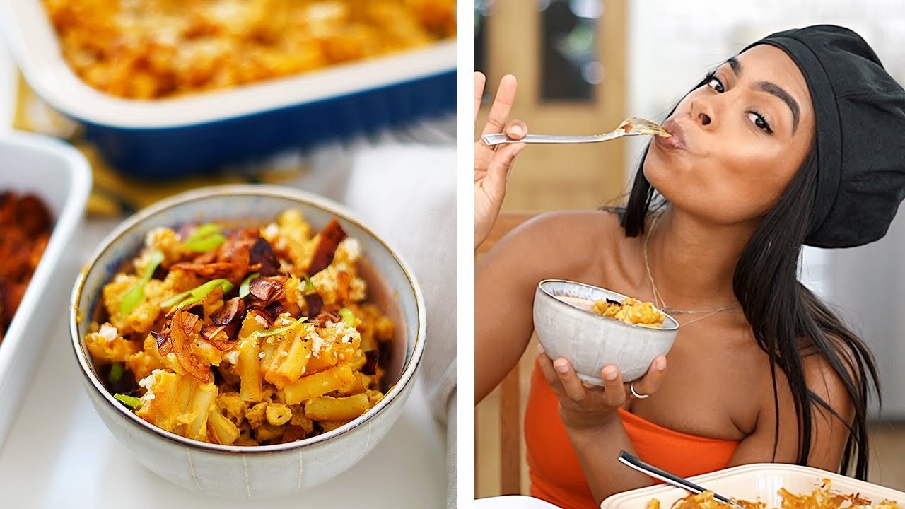 ЭПИЧЕСКИЙ РЕЦЕПТ ВЕГАНСКИХ МАКАРОН С СЫРОМ! Кусочки веганского бекона! {без сои и масла}