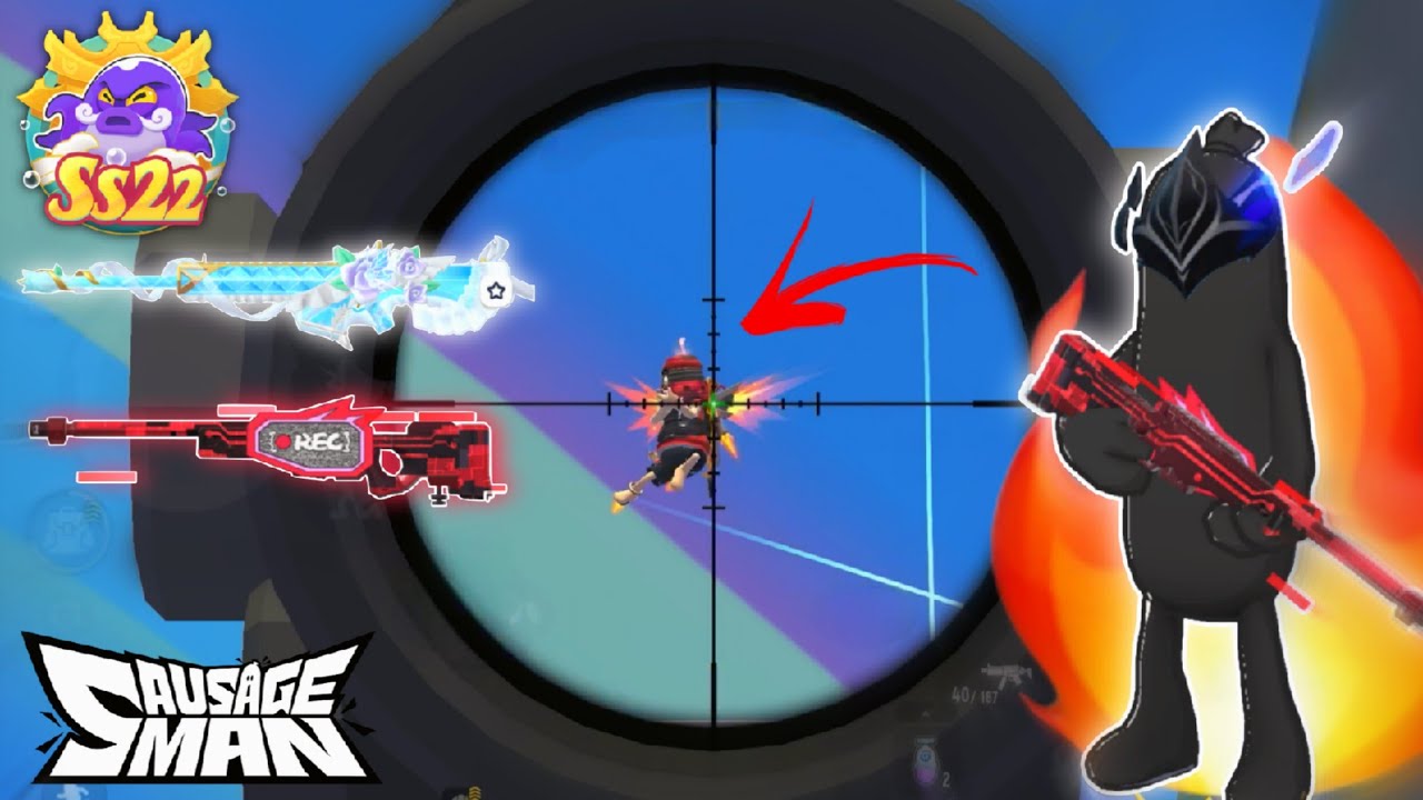 BARRETT + AWM ⚡ BLACK SET SS22 GAMEPLAY SAUSAGE MAN 