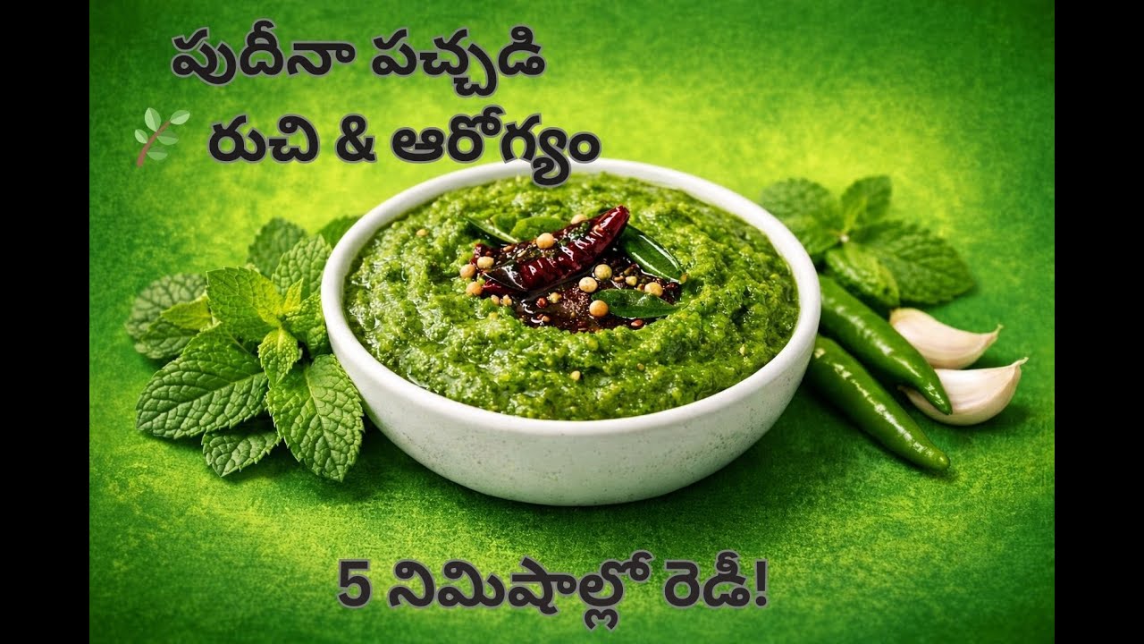 పుదీనా పచ్చడి ఇలా చేస్తే రుచి అదిరిపోతుంది 🌿 | Pudina Pachadi in Telugu | vantaaarogyam