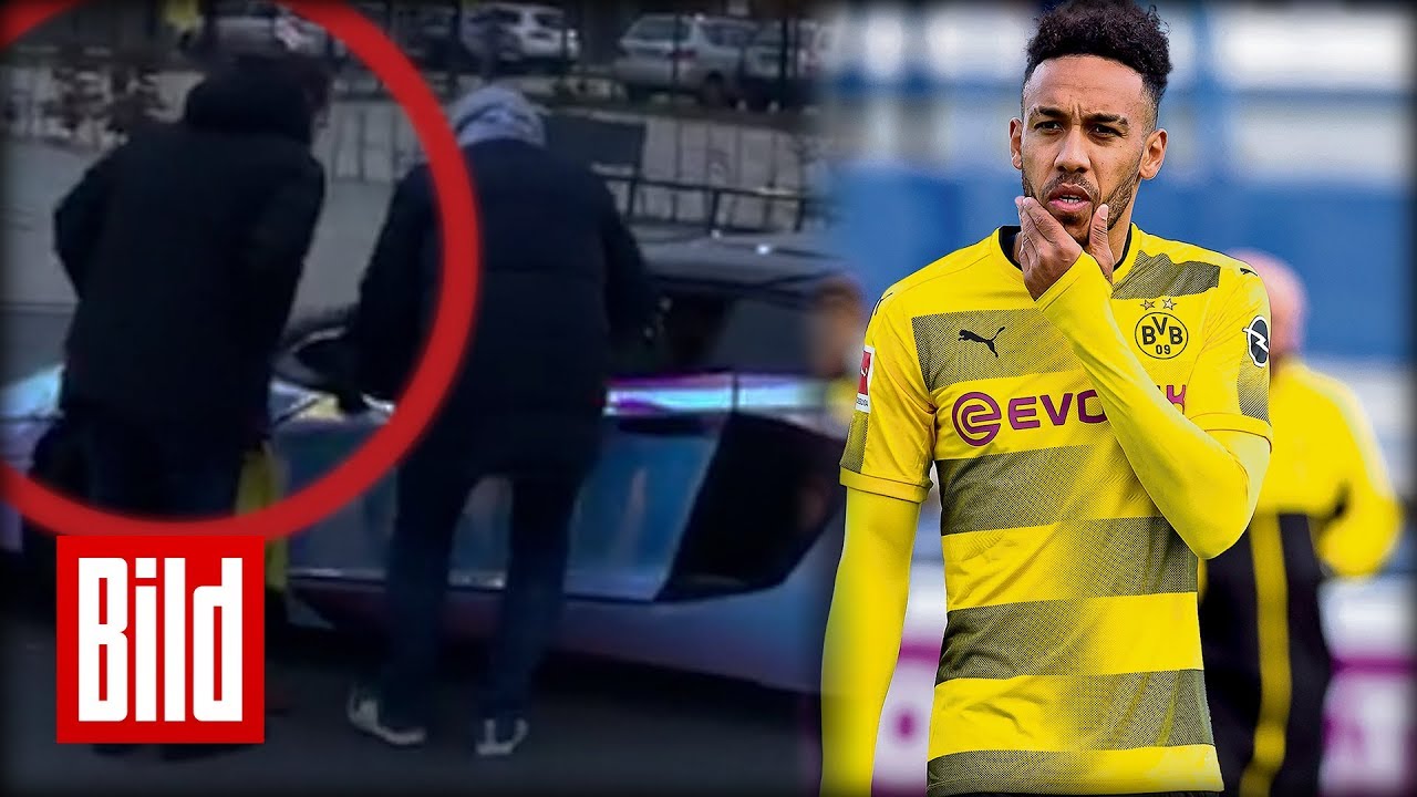 Aubameyang fl&uuml;chtet mit Lamborghini vor Reporter &ndash; BVB-Star gibt Vollgas