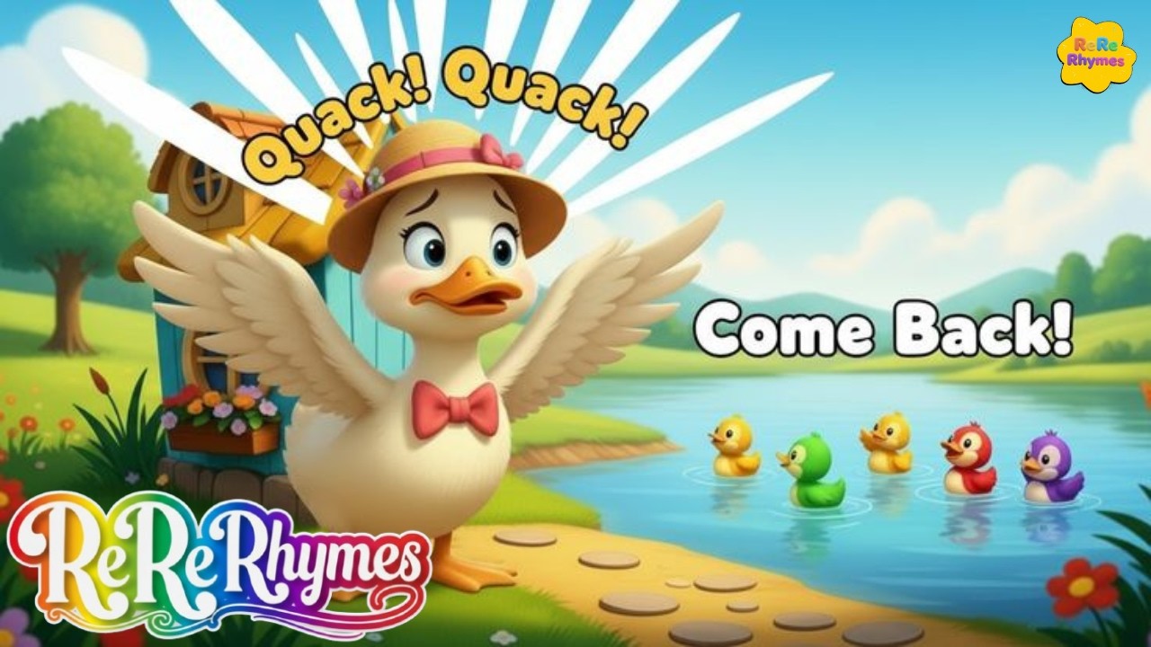 Five Little Ducks Song 🦆 | Non-Stop Nursery Rhymes | ReRe Rhymes