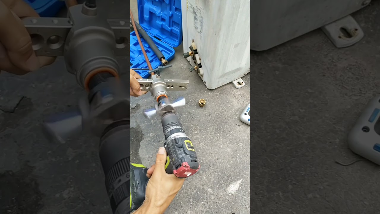 AC Copper Pipe Flaring Trick Every Technician Should Know 😲|  #Shorts