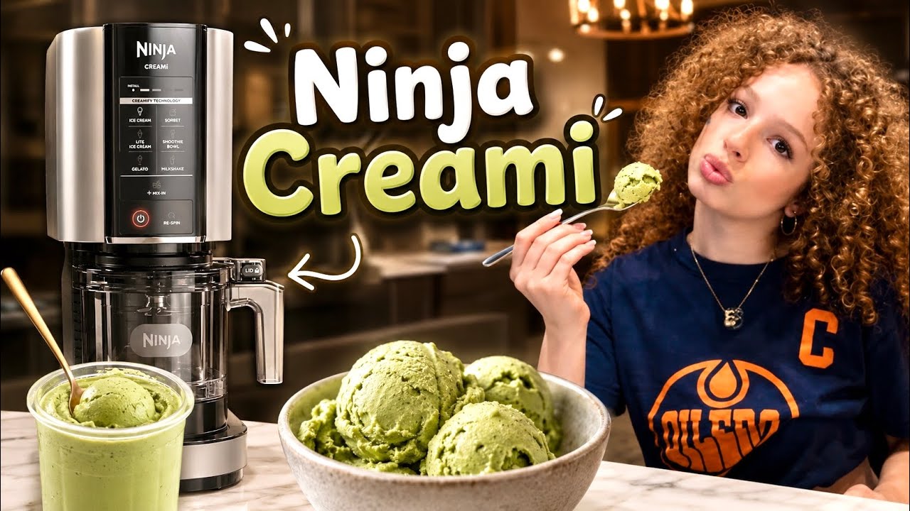 Eliana Kalogeras unboxing NINJA CREAMI || trying recipes!