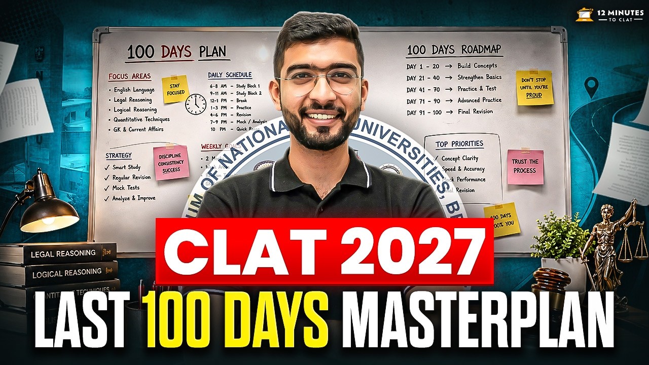 CLAT 2027 | 100 Days MASTERPLAN | Keshav Malpani 