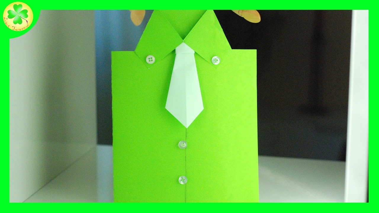 Kartka okolicznościowa w kształcie koszuli / DIY Shirt Gift card
