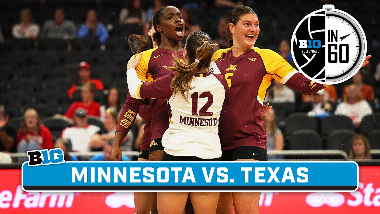 Minnesota vs. Texas | Sept. 2, 2024  | B1G Volleyball in 60