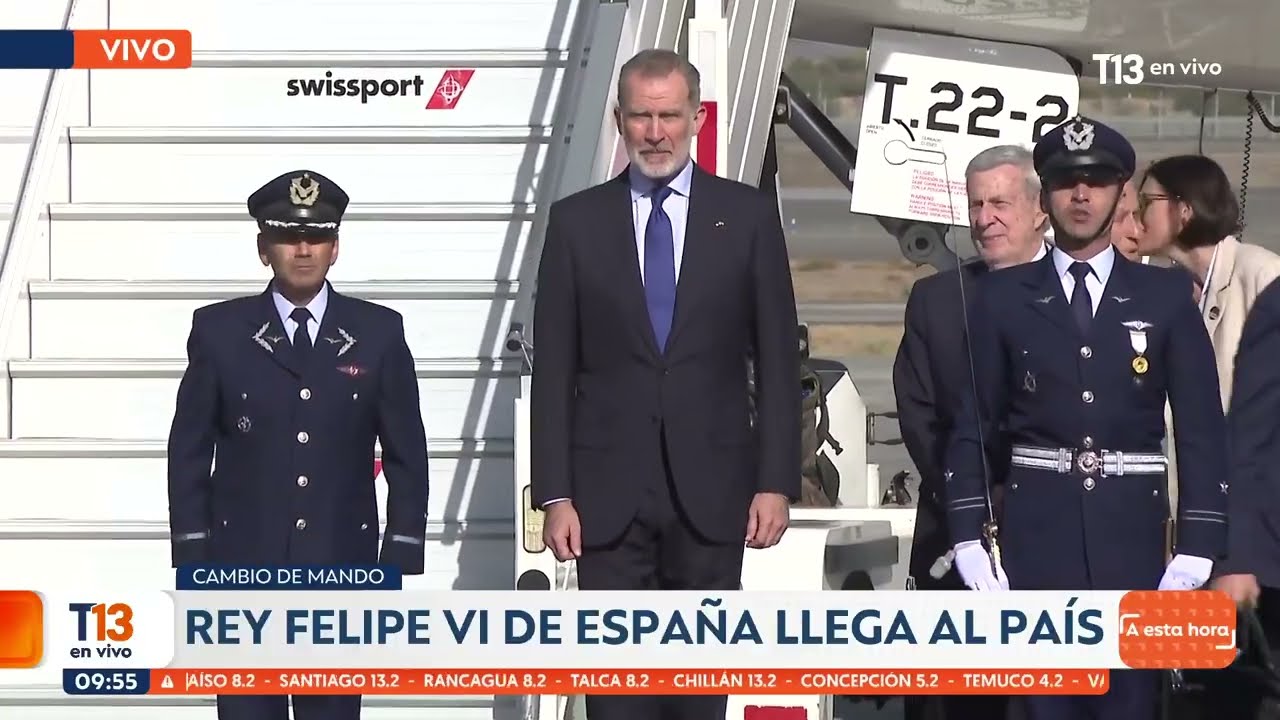 Rey Felipe VI de España llega a Chile para asistir al cambio de mando