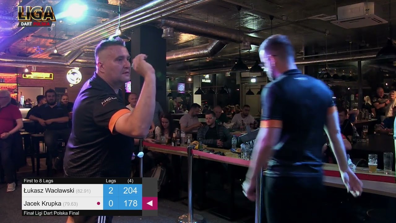 Finał Liga Dart Polska - ostatni mecz turnieju - Łukasz Wacławski vs Jacek Krupka. Mistrzowski mecz