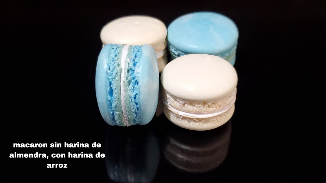 Macarons sin harina de almendras con harina de arroz/la receta perfecta ,sin secretos