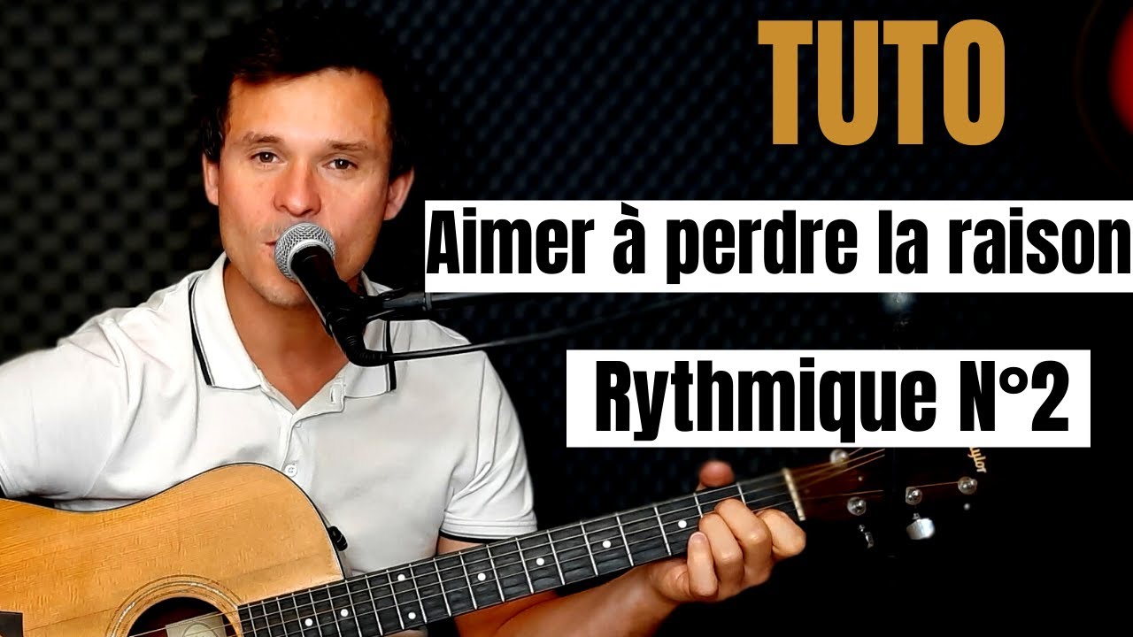 Tuto guitare Jean Ferrat - Aimer à perdre la raison Rythmique N°2 (Accords et Paroles)