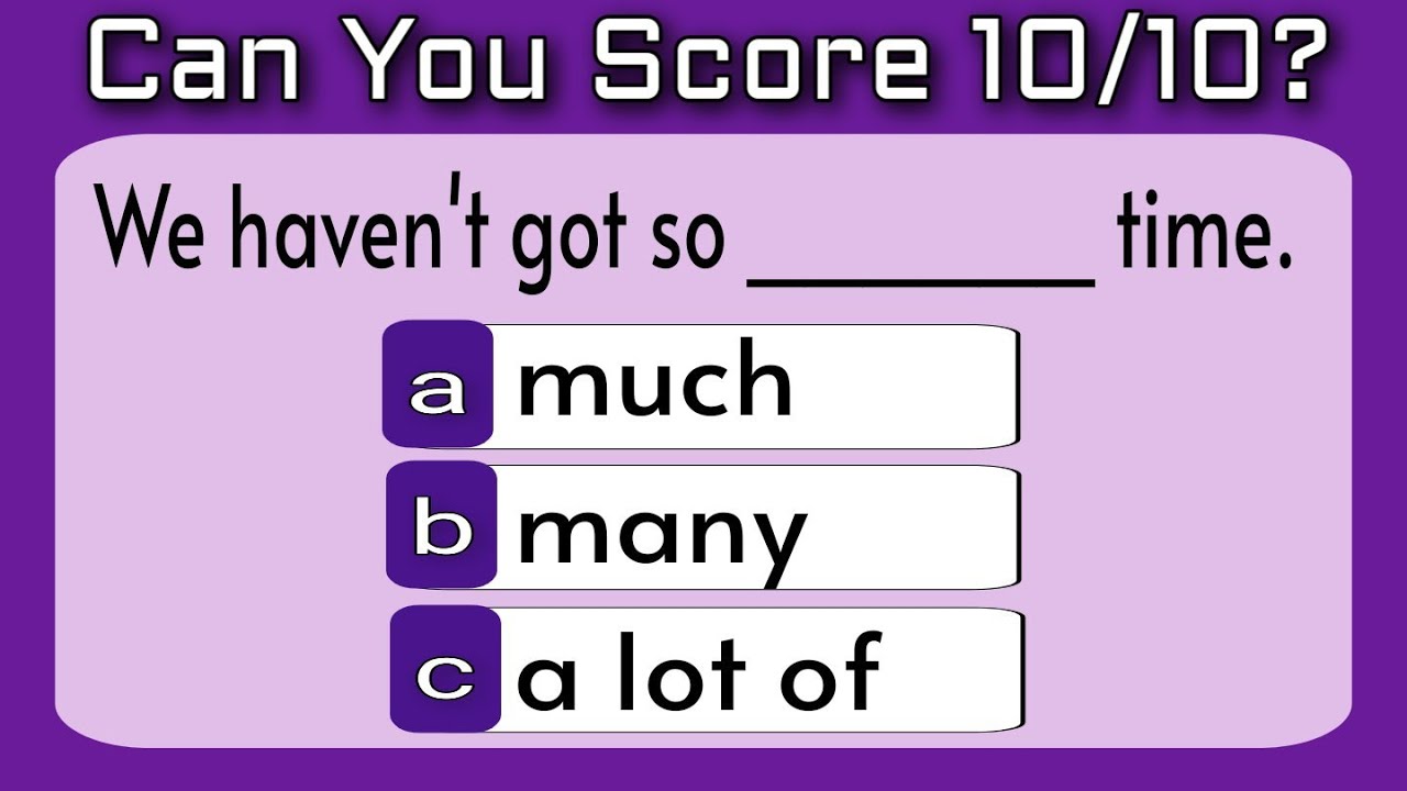 Many/much/a lot of/a few/a little • Test A1-A2 level • English Grammar Quiz